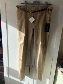 Zara chino beige straight leg trousers