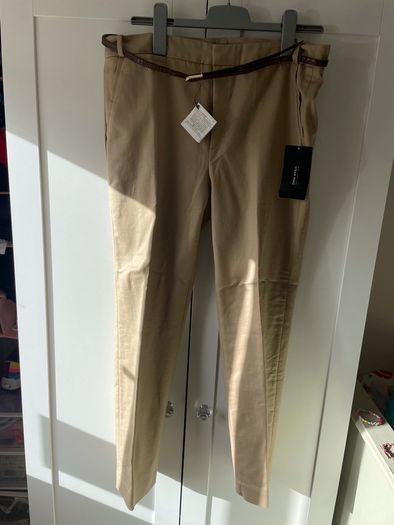 Zara chino beige straight leg trousers