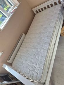 single bed frame and good mattress