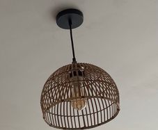 30cm Rattan style light shades x 2
