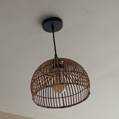 30cm Rattan style light shades x 2