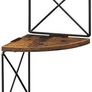 Bookcase with Zigzag Design, 5 Levels, 20 x 20 x 127.5 cm, for Bedroom, Study, Living Room, Vintage Brown-Black Image 3