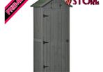 Garden Shed Vertical Utility 3 Shelves Shed Wood Outdoor Garden Tool Storage Unit Storage Cabinet, 77 x 54.2 x 179cm MULTIPLE COLOURS AVAILABLE (FREE SHIPPING)