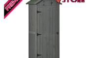 Garden Shed Vertical Utility 3 Shelves Shed Wood Outdoor Garden Tool Storage Unit Storage Cabinet, 77 x 54.2 x 179cm MULTIPLE COLOURS AVAILABLE (FREE SHIPPING)