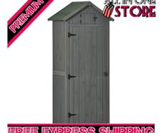 Garden Shed Vertical Utility 3 Shelves Shed Wood Outdoor Garden Tool Storage Unit Storage Cabinet, 77 x 54.2 x 179cm MULTIPLE COLOURS AVAILABLE (FREE SHIPPING)