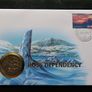 Antarctica first day coin stamp cover 1988 | HMS Endeavour New Zealand mint Image 2