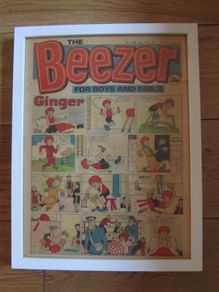 Framed Vintage Beezer Comic March 16, 1974