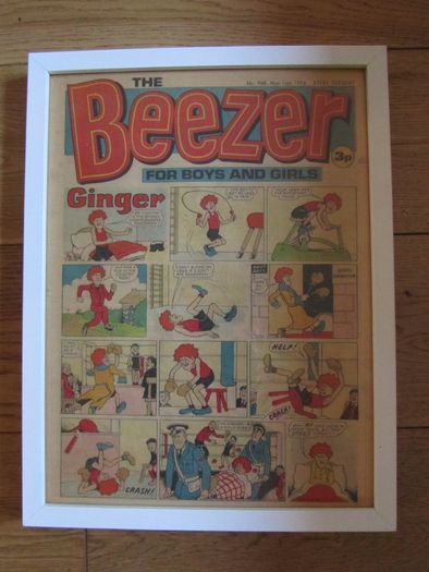 Framed Vintage Beezer Comic March 16, 1974