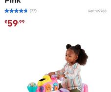 VTech Baby 4-in-1 Alphabet Train Ride On Pink