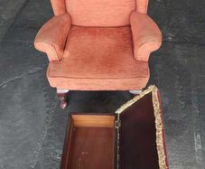 Armchair with leg stool