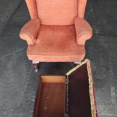 Armchair with leg stool
