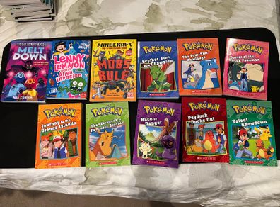 Pokemon Minecraft Mega Robo Bros Kids Books Bundle 11 Books