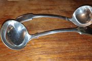 Antique Elkington &amp; Co 2 silver plated Laddles Fiddle pattern