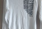 White man sweater size fits sm m worn once