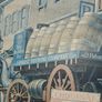 Large Vintage 1960s Pabst Blue Ribbon Framed Cardboard Advertising Showcard featuring a classic Beer horse-drawn delivery wagon Image 4