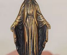 Brass holy Mary small statue