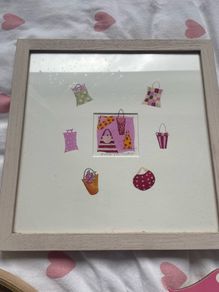 Pink handbag painting