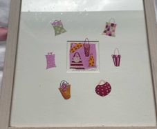 Pink handbag painting