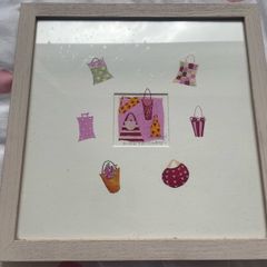 Pink handbag painting