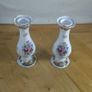 Limoges Porcelain Candlesticks Pair of Hand-Decorated Floral Holders with Box Image 3