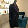 Ladies Black Coat with Tartan inside from Gm Globus. Size UK 14 / EU 42 Image 7