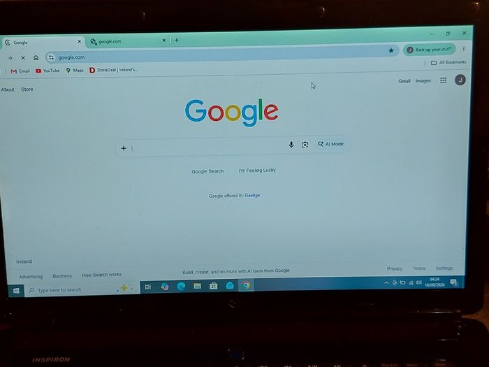 Dell Inspiron 1545, Model PP41L, Intel Pentium Dual-Core CPU T4300, 2.1GHZ, 4GB Ram, 238GB SSD, Windows 10, Microsoft Edge, chrome and VLC