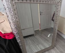 large silver mirror