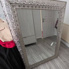 large silver mirror