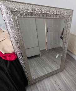 large silver mirror