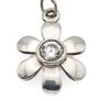Vintage 935 Sterling Silver & Cubic Zirconia Flower Pendant Image 3