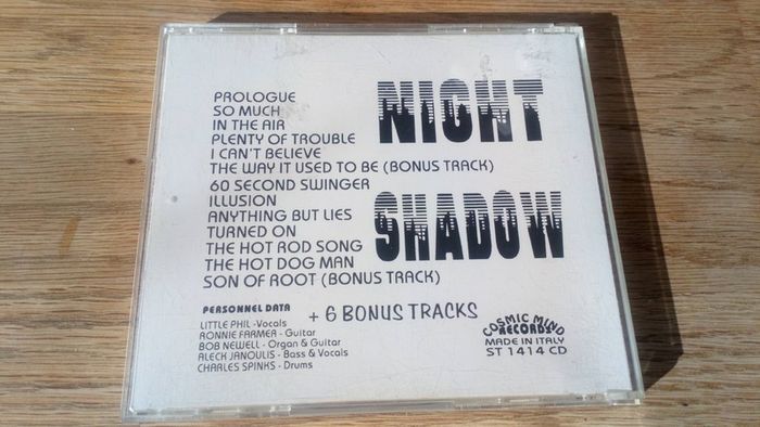 3 Pysche Rock Rare CD Night Shadow 1968 / Little Phil & The Night Shadows Square Root Of Two Plus 6 Bonus Tracks  + Tokyo Flashback 5 Comp + Nirvana Travelling On  Cloud Comp rare Psychedelic/Garage Rock/Fuzz