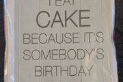 I eat cake metal sign