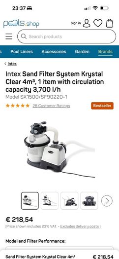 Brand new sand pump filter (plus pool)