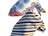 Stripes and Coins Double Sided Bandana Bibs