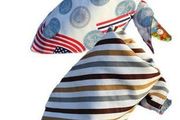 Stripes and Coins Double Sided Bandana Bibs
