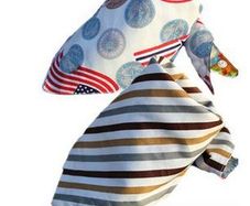 Stripes and Coins Double Sided Bandana Bibs