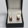 Brand New 925 Hallmarked Silver & 9ct Gold Earrings Image 2