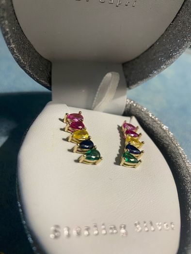 Sterling silver gold plated earrings