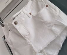 TOPSHOP Moto DAISY White Denim Hotpants Sz 8UK