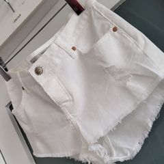 TOPSHOP Moto DAISY White Denim Hotpants Sz 8UK