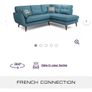 French Connection Stunning Sofa & Footstool Image 6
