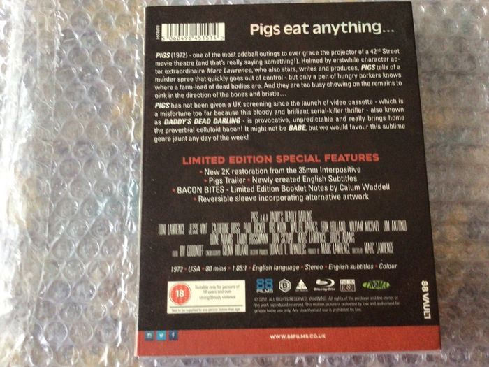 Pigs Limited Edition Blu Ray 88 Films Vault