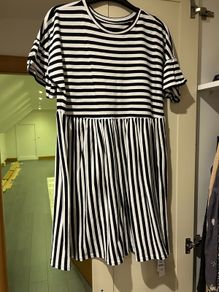 Sun dresses x 2 striped and floral