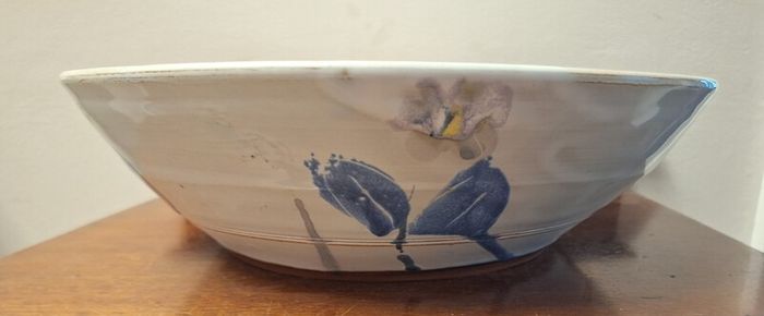 Pottery Bowl with floral pattern