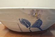 Pottery Bowl with floral pattern