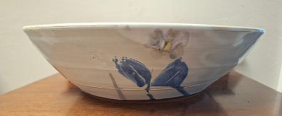 Pottery Bowl with floral pattern