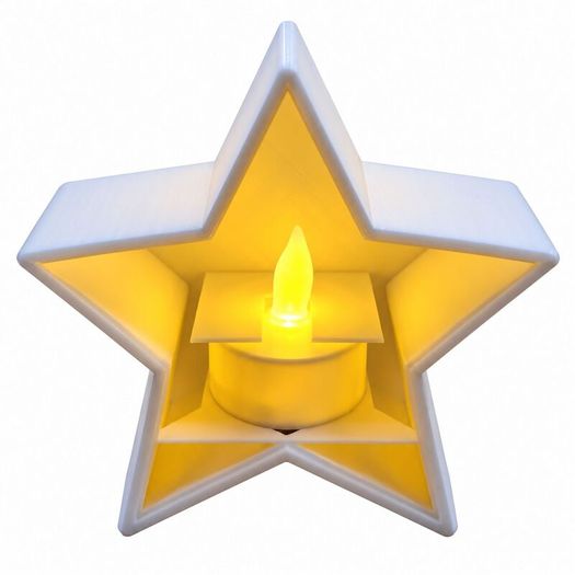 Christmas Tea Light Lanterns, Tree, Star or Snowflake 3D