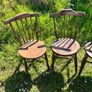 1930s Irish Farmhouse Beech Penny Chairs Image 4