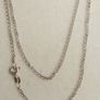 Vintage long Sterling Silver 925 Belcher Chain Necklace - Strong Circular Links length 24" - 2,8g Image 4