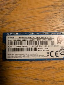 500gb Ssd Wd Blue 3d Sata Ssd M.2 2080